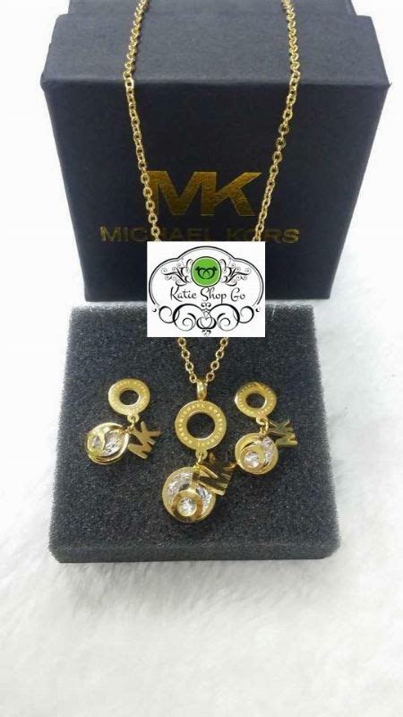 michael kors necklace set|Michael Kors jewelry gift box.